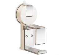 Soporte de lavabo con ventosa, 1 paquete de organizador de baño de acero inoxidable, montaje en pared sin taladro, alta capacidad de 10 kg, para baños y cocinas (B)