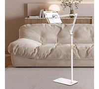 Soporte de Lectura Ajustable 360° con Grapas Antideslizantes, Portalibros de Pie (55-100cm) - Para Cama/Cocina/Estudio/Partituras - Blanco Marfil