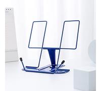 Soporte de Lectura con Soporte de Metal Sujetalibros Ajustable Multifunción Soporte de Libro para Estudio, Libro, Revista, Menú, IPad, Libro de Cocina, Partituras, Oficina, Escuela Tesis(Azul Oscuro)