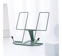 Soporte de Lectura con Soporte de Metal Sujetalibros Ajustable Multifunción Soporte de Libro para Estudio, Libro, Revista, Menú, IPad, Libro de Cocina, Partituras, Oficina Escuela Tesis(Morandi Verde)