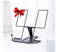 Soporte de Lectura con Soporte de Metal Sujetalibros Ajustable Multifunción Soporte de Libro para Estudio, Libro, Revista, Menú, IPad, Libro de Cocina, Partituras, Oficina, Escuela Tesis(Negro)