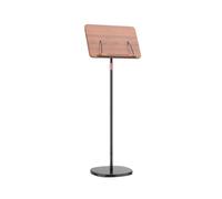 Soporte De Lectura De Piso De Servicio Pesado,Soporte For Libros Con Panel De Madera Con Clips Seguros,Ajuste De Altura De 50-185 Cm,Capacidad De 15 Kg(Black,50-185cm)