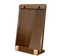Soporte de letrero acrílico - 8,5 x 11 pulgadas Clear Vertical Display Stand, Wooden Base Poster Flyer Folleto Document Frame for Office Restaurant Store Advertising | Transparent Tabletop Sign Holder