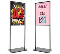 Soporte de Letrero Ajustable e Impermeable - Marco de exhibición de Piso Resistente de 50 x 70 cm para Carteles y menús - Soporte de Letrero Negro Duradero para Uso en Interiores y exteriore