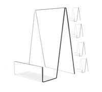 Soporte de libro de acrílico transparente, 5 piezas, soporte de caballete de acrílico transparente, soporte de libro de acrílico transparente, soporte de libro de acrílico ligero, soporte de lectura
