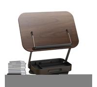 Soporte de libro de lectura | Soporte ajustable para libros de cocina, giratorio de 360 grados plegable para libros de computadoras tabletas revistas escritorio
