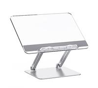 Soporte de Libro para Lectura, de aluminio y acrílico, soporte de mesa para libros de cocina, ajustable y plegable, también compatible con portátiles y tabletas