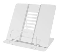 Soporte de Libro para Lectura,Soporte de Lectura,Soporte de Libro de Metal,Atril de Lectura,Porta Receta Atril para Libros Ajustable Soporte de Libros Multifuncional para Recetas Leer Tablet(Blanco)