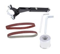 Soportes de lijadora de banda, amoladora angular, máquina de correa de arena modificada para amoladora de 100 ángulos para amoladora de madera/metal, soportes de lijadora de banda de pulido, amoladora