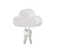 Soporte de llave magnética de nubes blancas para la pared, soporte de anillo de llave magnet fuerte con adhesivo, organizador de estante de llave magnética blanca en casa, contiene múltiples teclas,