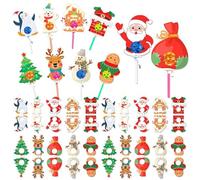 Soporte de lollipop de Santa Claus - Tarjetas de paquetes de almacenamiento de dulces de Navidad Sweets Accesorios de decoración de mesa Artículos festivos de caja de regalo | Wedding Family Office Ce