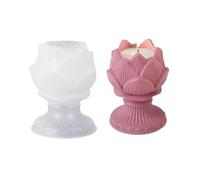 Soporte de lotos de silicona para flores, candelabros, moldes de hormigón, macetas, yesos, cuenco de almacenamiento de joyas, divertido para manualidades