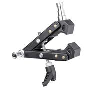 Soporte de luz de 3 cabezales, abrazadera fuerte, abrazadera fuerte de metal, para cámara, puerto de tornillo, portátil, tipo A