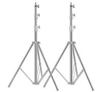 Soporte de luz de Acero Inoxidable para fotografía, Soporte de trípode Resistente Acolchado con Resorte, 2,8 m, 2 Paquetes de Soportes Profesionales de Estudio de fotografía