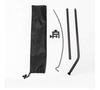 Soporte de luz de aluminio para camping, soporte de lámpara de ángulo ajustable para tienda de campaña para uso al aire libre, se adapta a mesas de hasta 3,7 cm de grosor, base de trípode portátil