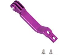 Soporte de luz plegable para bicicleta, soporte de aleación de aluminio con interfaz de doble oreja, compatible con Brompton/Dahon/NEO para cámaras deportivas (púrpura)