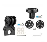 Soporte de luz plegable para tija de sillín de bicicleta Brompton compatible con computadoras de ciclismo Bryton y cámaras de acción, soporte de aleación de aluminio negro para posicionamiento