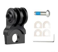 Soporte de luz plegable para tija de sillín de bicicleta Brompton, compatible con computadoras de ciclismo Bryton, soporte de aleación de aluminio con doble orientación, titanio (A)