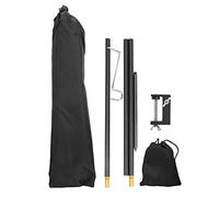 Soporte de luz Plegable, Soporte de luz Plegable de aleación de Aluminio portátil para Exteriores, Poste de Mesa, Soporte para Mesa de Camping, Soporte para Linterna(Negro)