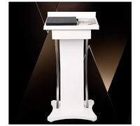 Soporte de madera ajustable para podio, elegante atril blanco para conferencias de iglesia y eventos, ideal para presentaciones, hablar en público y uso en recepción