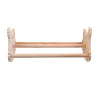 Soporte de Madera Forma de Gallina para Aves y Gallinas | Uso Multiusos en Gallineros, Color Caqui, Diseño de Pie, Mantiene y Uñas Recortados