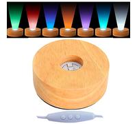 Soporte de madera ligero en colores variados, para obras de arte de cristal esférico y decoración de Navidad, 10 modos, brillo ajustable.