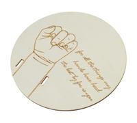 Soporte de madera natural para recuerdos de nacimiento de bebé, grabado con detalle de nacimiento para nuevos padres, recién nacidos, anuncio de nacimiento, hitos de crecimiento, regalos