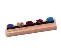Soporte de madera para almacenamiento de púas de guitarra, organizador de guitarra antideslizante para guitarristas y músicos, accesorio de instrumentos, soporte para bajo