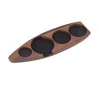 Soporte de madera para apisonador de café, base de soporte para apisonador de café con superficie antideslizante, estación compacta de apisonado para herramientas de barra de (Nogal grande para 58