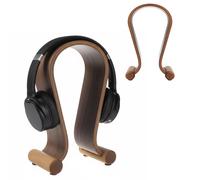 Soporte de madera para auriculares y headset nogal o roble apto para escritorio