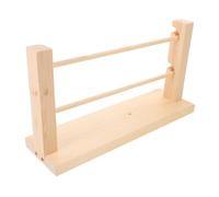 Soporte de Madera para Cintas de 2 Niveles para Manualidades | Estante para Cinta Washi y Carretes, Secciones Múltiples, Uso Versátil en Sala Creativa y Floristería