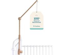 Soporte de madera para cuna de bebé, colgador móvil para cuna (31 pulgadas, 100% madera de haya natural), fuerte antideslizante, decoración de guardería y accesorios de regalo (original)