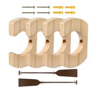 Soporte de Madera para de Kayak, 10 x 6,3 x 1,5 cm, a Prueba de arañazos, Ahorra Espacio, Soporte de Pared de Madera para Garaje, Sala de Estar, Dormitorio, balcón, Exterior e Interior