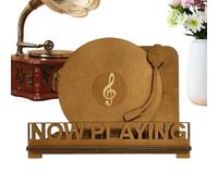 Soporte de madera para discos de música, estante para discos de música, estante de almacenamiento para amantes, decoración del hogar, sala de estar, estudio, duradero, elegante, práctico, para guardar