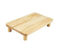 Soporte de madera para gatos con base elevada para comederos automáticos, construcción de madera natural que apoya una postura de alimentación saludable y reduce la tensión del cuello (34 x 19,5 x 6