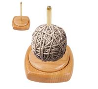 Soporte de madera para, giratorio, soporte para bolas de con rodamiento suave, para adultos, principiantes, bordados, amantes del tejido, ganchillo y manualidades