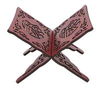 Soporte de madera para libros para lectura, plegable y desmontable para libros de la Biblia del Corán Geeta, soporte de exhibición manos libres con diseño vintage tallado para