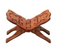 Soporte de madera para libros sagrados para leer el Corán Geeta Guru Granth Sahib, paquete de 1 (pequeño)