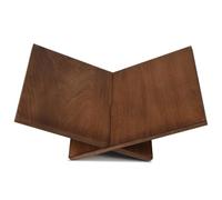 Soporte de Madera para Libros,Soporte Libros Abierto con Marco Cruzado,Atril Libros Abiertos para Exhibición y Lectura,Soportes de Recetas,Caballete Expositor para Arte,Libros de Cocina (Marrón)