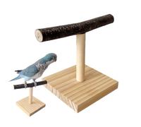 Soporte de Madera para Loro - Plataforma de Jaula para Pájaros en forma de T, de Mesa | para Pájaros Robusto para periquitos, loros y pequeños pájarosaccesorio de Cag