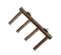 Soporte de madera para loros, escalera para pájaros, masticar, garras de pie, juguete para pájaros pequeños, fácil de fijar para jaula, percas de pájaros, escalera, cacatúas, conures, periquitos