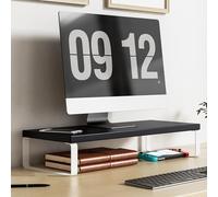 Soporte de madera para monitor de escritorio, elevador de escritorio, reduce la tensión del cuello, accesorios de oficina para el hogar y el trabajo, mejora el ritmo de trabajo