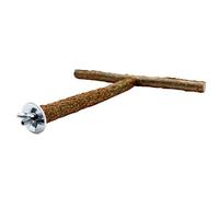 Soporte de madera para pájaros, de madera natural, para el aseo de patas, jaula de pájaros y mascotas