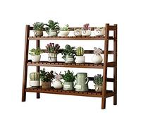 Soporte de Madera para Plantas, Soporte de Almacenamiento para balcón Interior de jardín al Aire Libre, Soporte para Maceta de Escalera de Madera, 80 cm x 100 cm