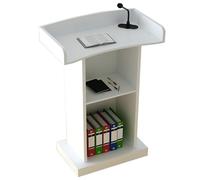 Soporte de madera para podio con cajón para conferencias, iglesias, eventos de auditorio, altura ajustable, elegante atril para hablar en público y presentaciones