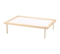 Soporte de madera para secado de hierbas de varios niveles, estante apilable para pasta con red para espacios pequeños, encimera de cocina, 39 cm (una capa)