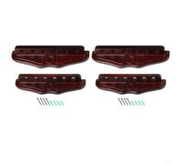 Soporte de madera para tacos de billar con 6 compartimentos verticales para organización de billar y soluciones de almacenamiento basadas en la pared (rojo vino, juego de 2)