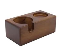 Soporte de Madera para Tamper de Café, Diseño Compacto y Pulido, Compatible con Tamper de 51-58mm, Material de Haya, Estable y Funcional, Color (Marrón)