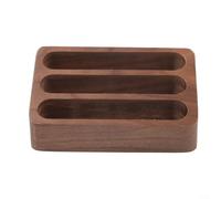 Soporte de madera para tarjetas de visita de 3 niveles con diseño abierto y base antideslizante gruesa, soporte de escritorio que ahorra espacio para uso en la oficina, elegante almacenamiento de