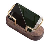 Soporte De Madera Para Tarjetas De Visita - Soporte Para Exhibición De Nombres De Escritorio De 12 Cm, Estante Organizador De Escritorio De Oficina De Lujo, Diseño De Metal De Haya Y Nogal | Accesorio